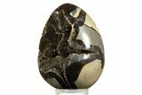 Septarian Dragon Egg Geode - Sparkly Black Crystals #344441-2